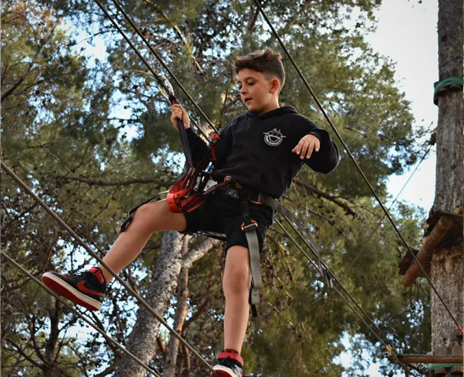 zip line activity at Bosc Aventura Salou